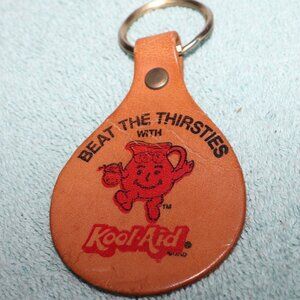 Vintage "Beat The Thirsties" with Kool-Aid Leather Keychain